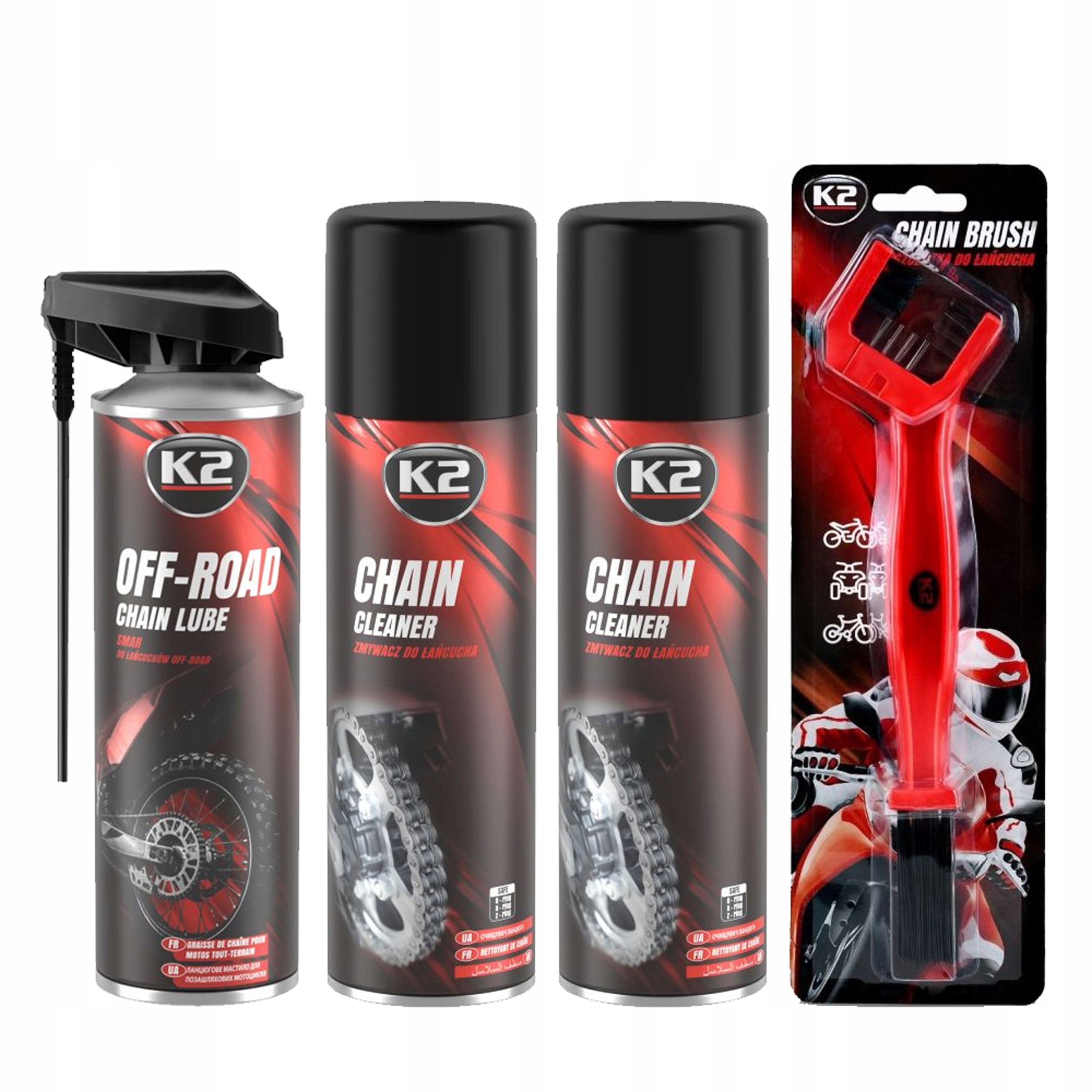 

Spray smar szczotka do czyszczenia łańcucha Zestaw