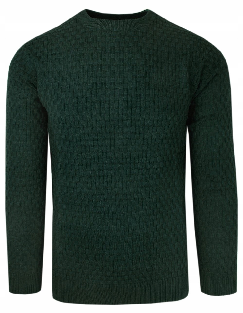 Jednobarevný pánský svetr Adriano Guinari Láhev Zeleň XXL