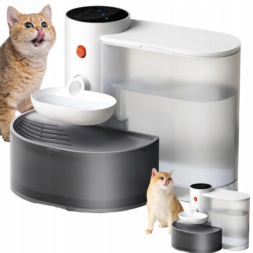 Levně Fontána Napáječka Pro Kočky 3L Bezdrátová Automatická Filtrace Tichá