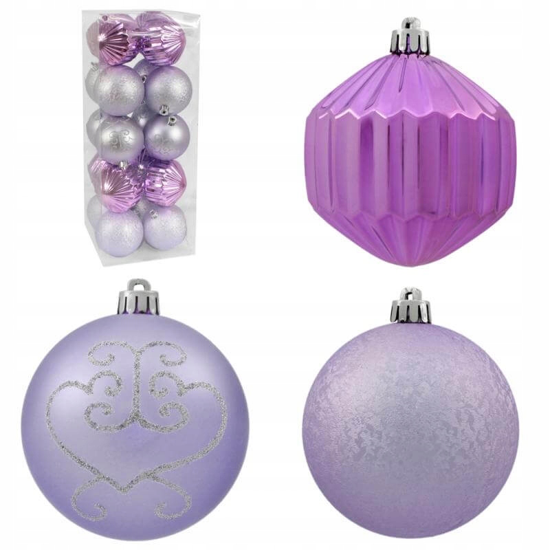 

Bombki choinkowe plastikowe mix wzorów 8 cm