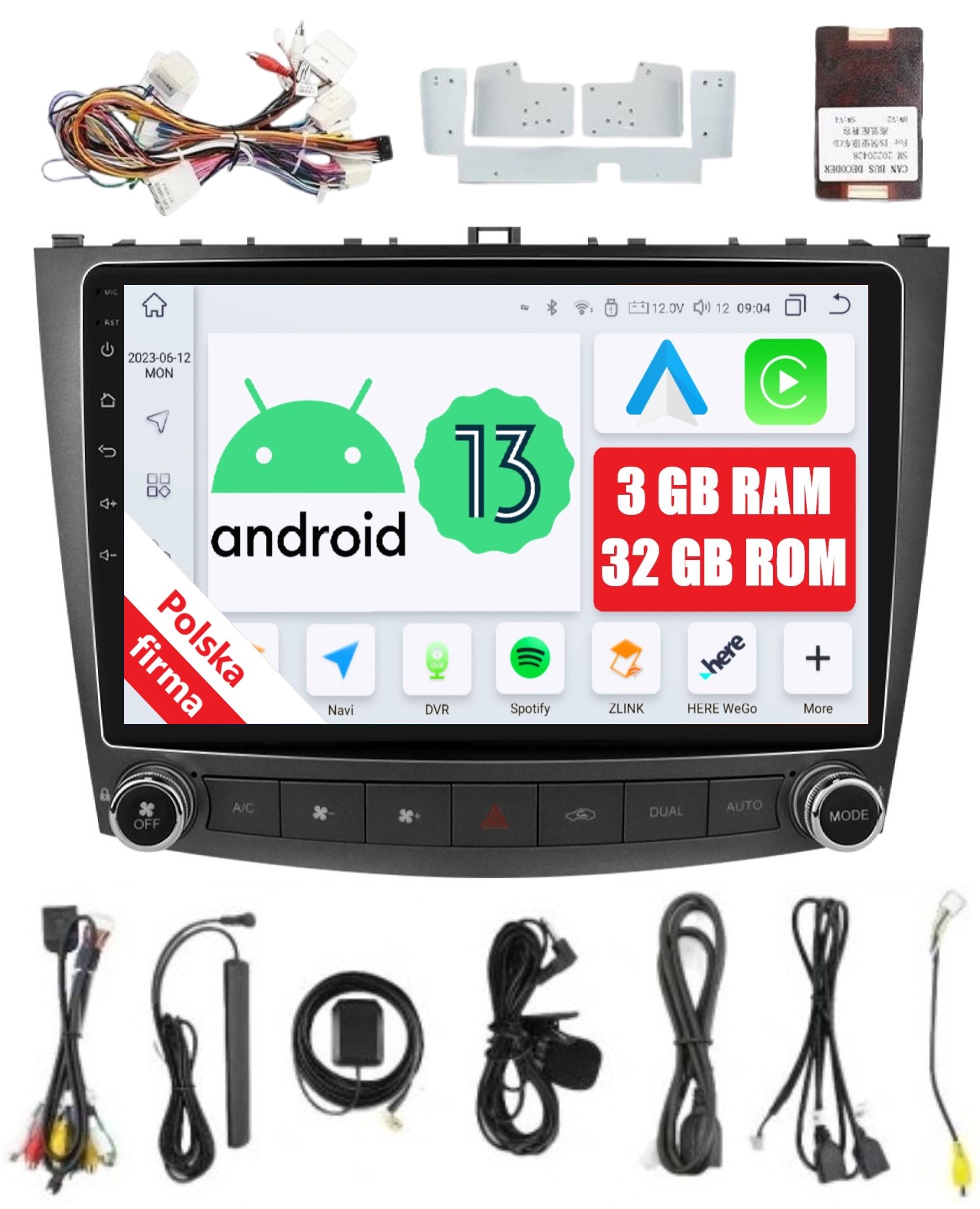 Rádio 2DIN Navigácia Android Lexus Is 3/32 Gb Dsp Carplay Lte