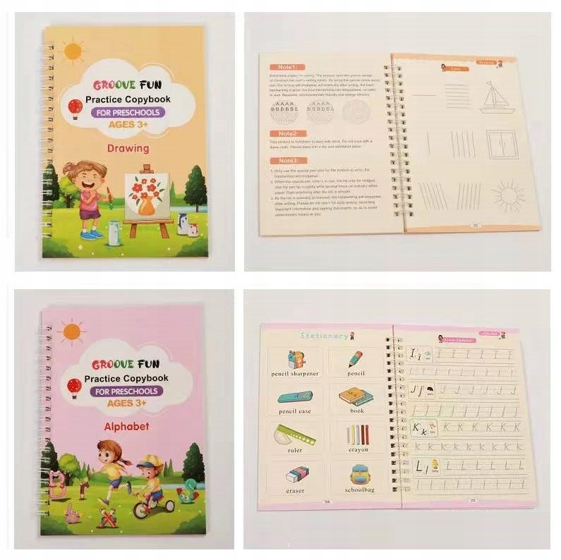 Magiczny zeszyt ćwiczeń 4 książki Nośnik książka papierowa