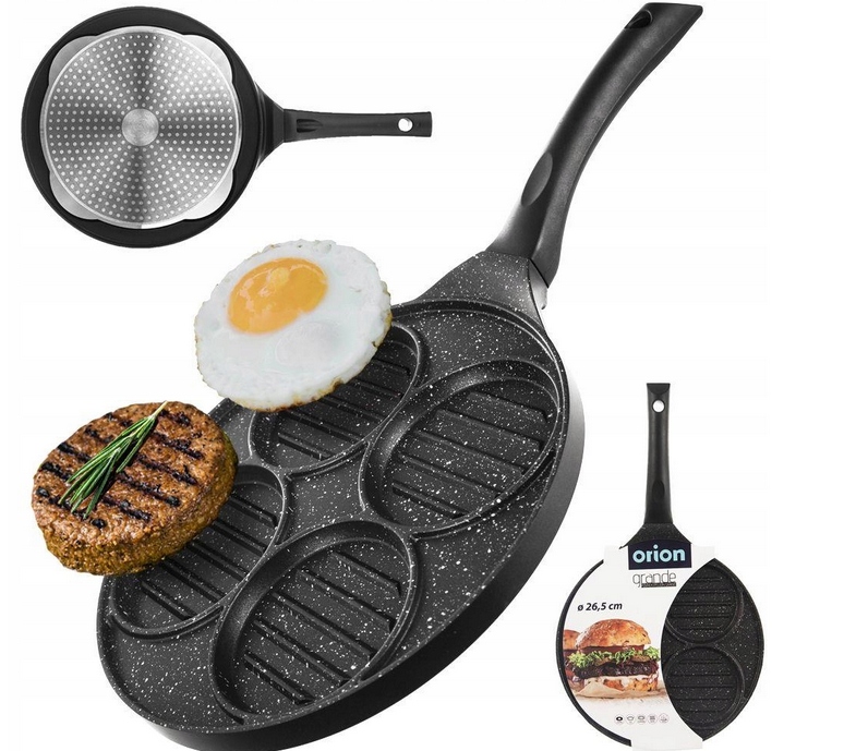 

Patelnia Granitowa Grillowa Do Smażenia Burgerów
