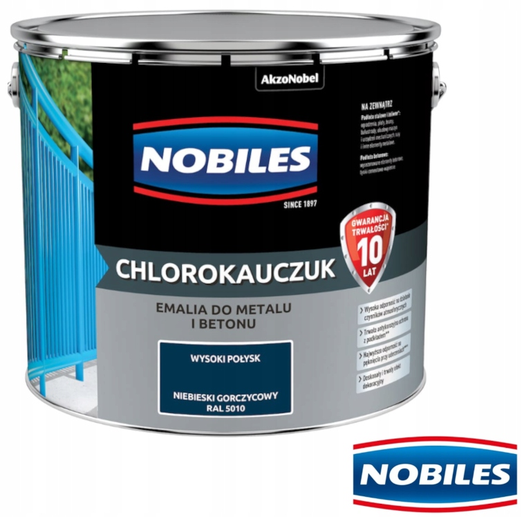 Nobiles Chlorokaučuk Modrý Horčicový Ral 5010 10 L