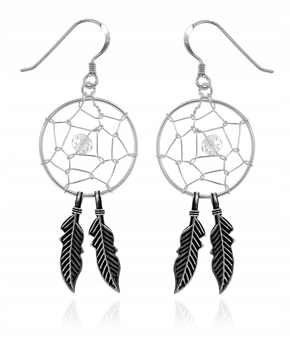

Kolczyki srebrne łapacz snów dream catcher srebro