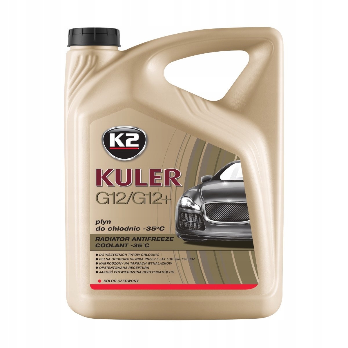 

K2 kuler czerwony płyn do chłodnic zimowy 5L -35