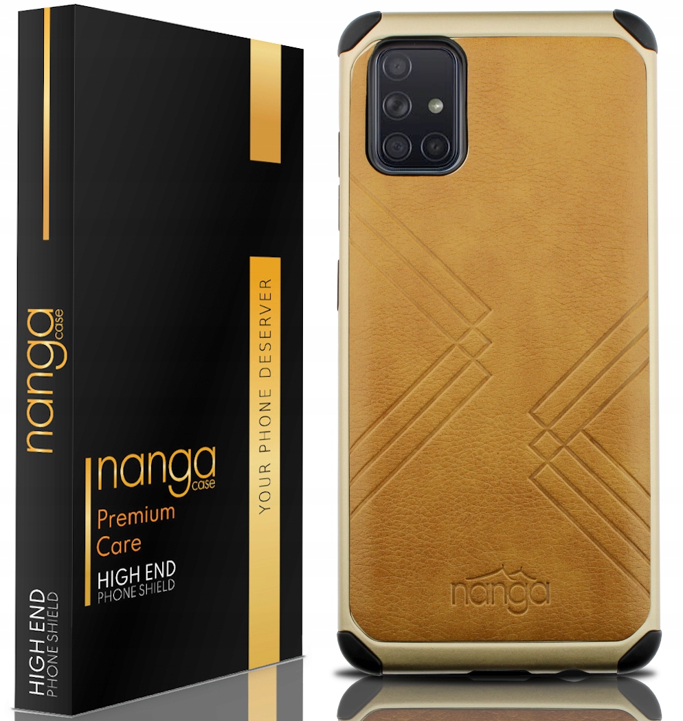 

Etui Skóra Pancerne Biznes Do Galaxy A51 Gold