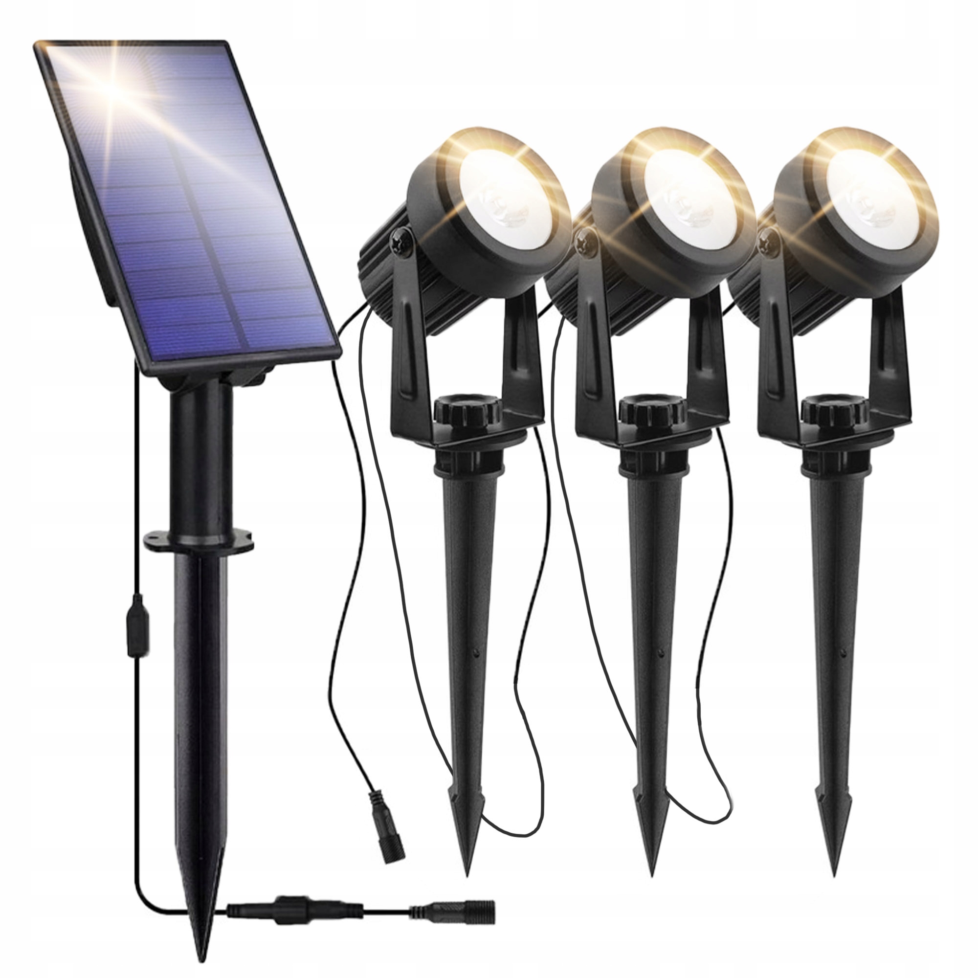 3x Reflektor Ogrodowy Led Wbijany Solarny Szpikulec Lampa Solarna IP65