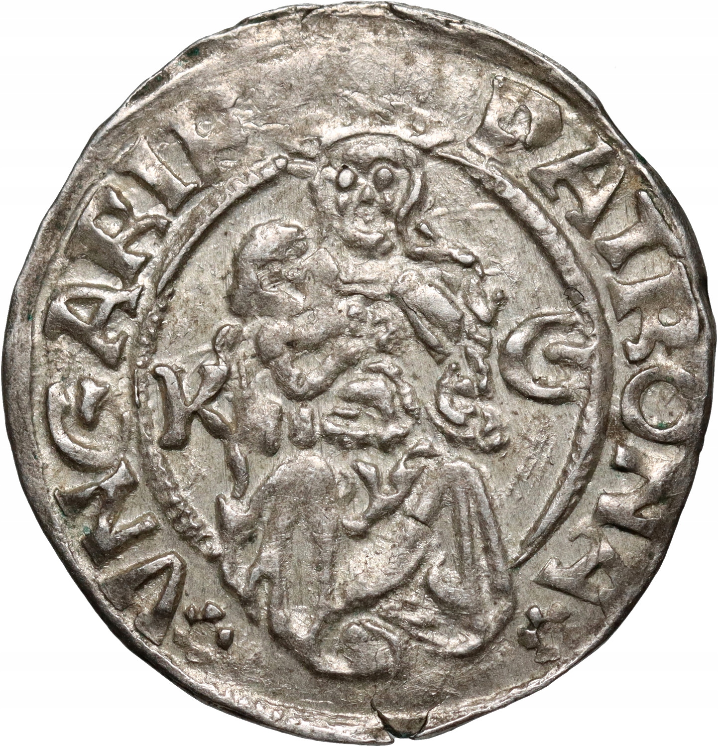 Węgry, Ludwik II Jagiellończyk, denar 1517 KG