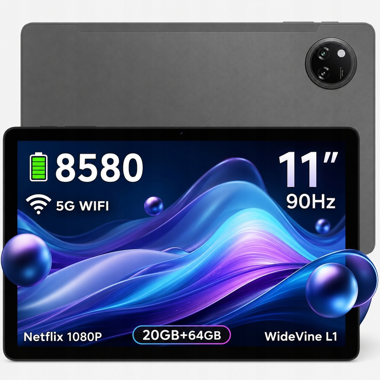 Android Tablet Doogee TabA9+ 11" 20+64GB 8580mAh GPS/90Hz/13MP/WIFI/3.5mm