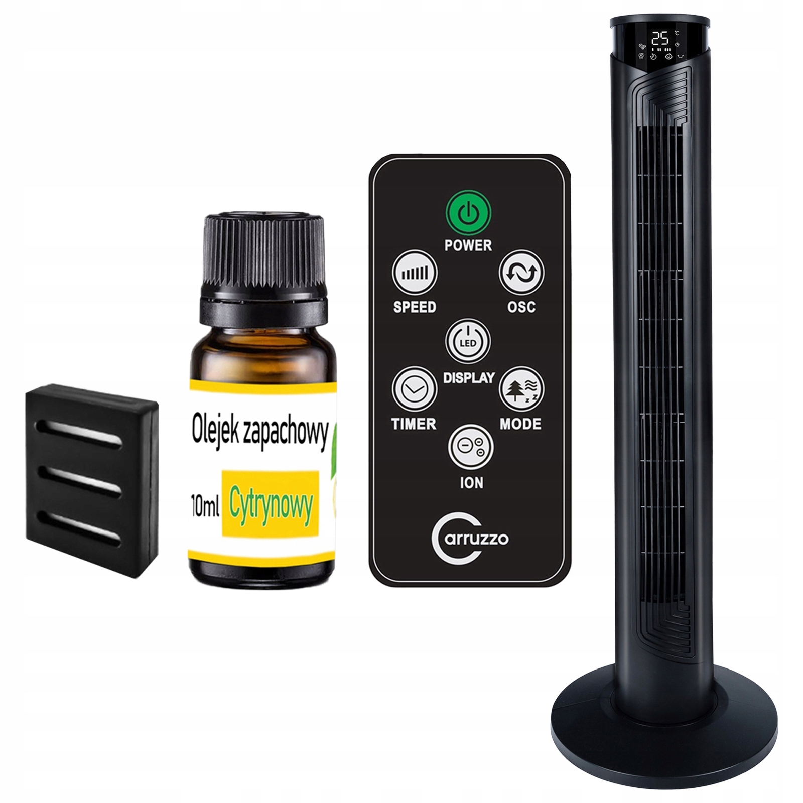 Stĺpový Ventilátor Ionizácia Stojanový Ventilátor 93 CM Diaľkový Ovládač Aroma Box Olej