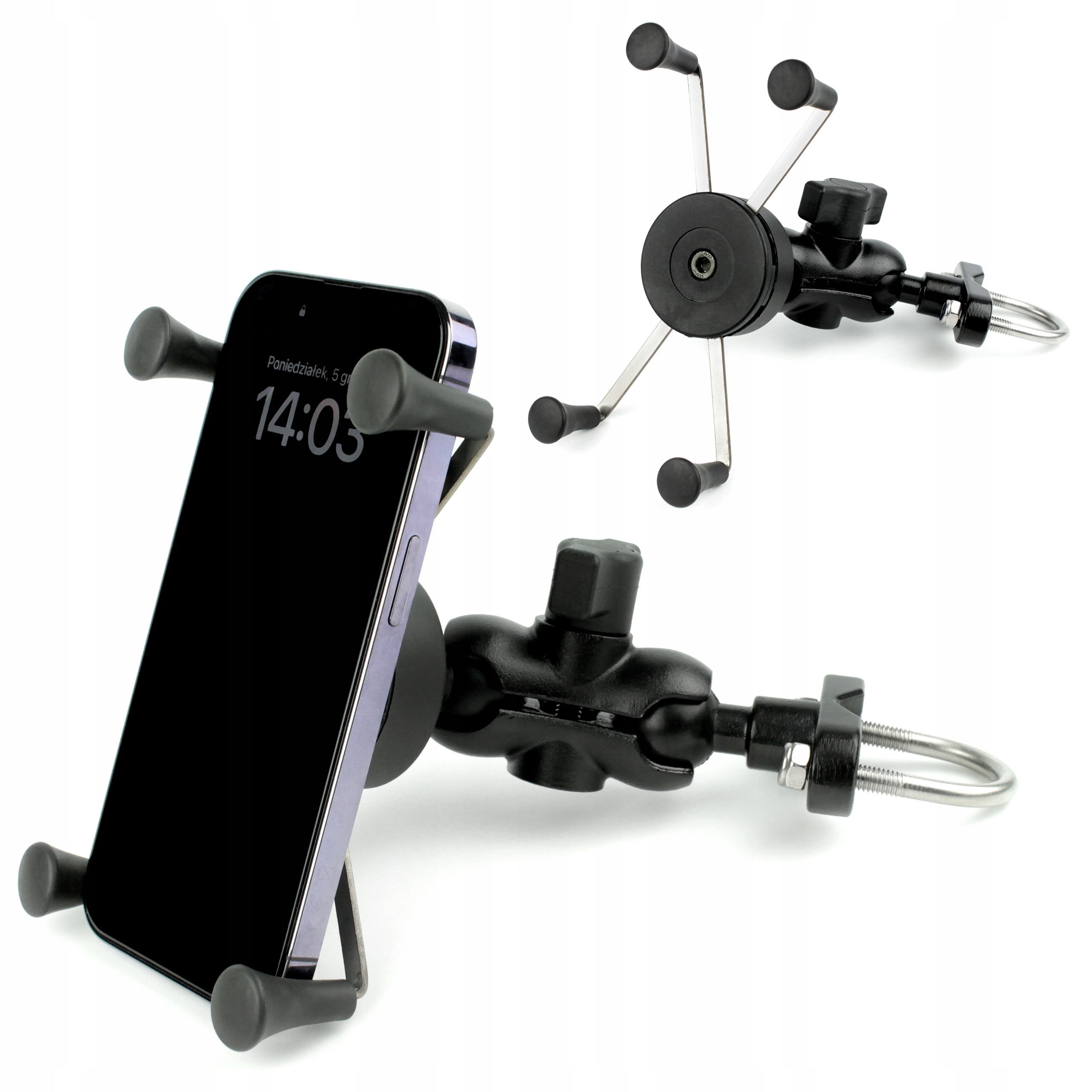 

Uchwyt motocyklowy na telefon z mocowaniem Ram XL