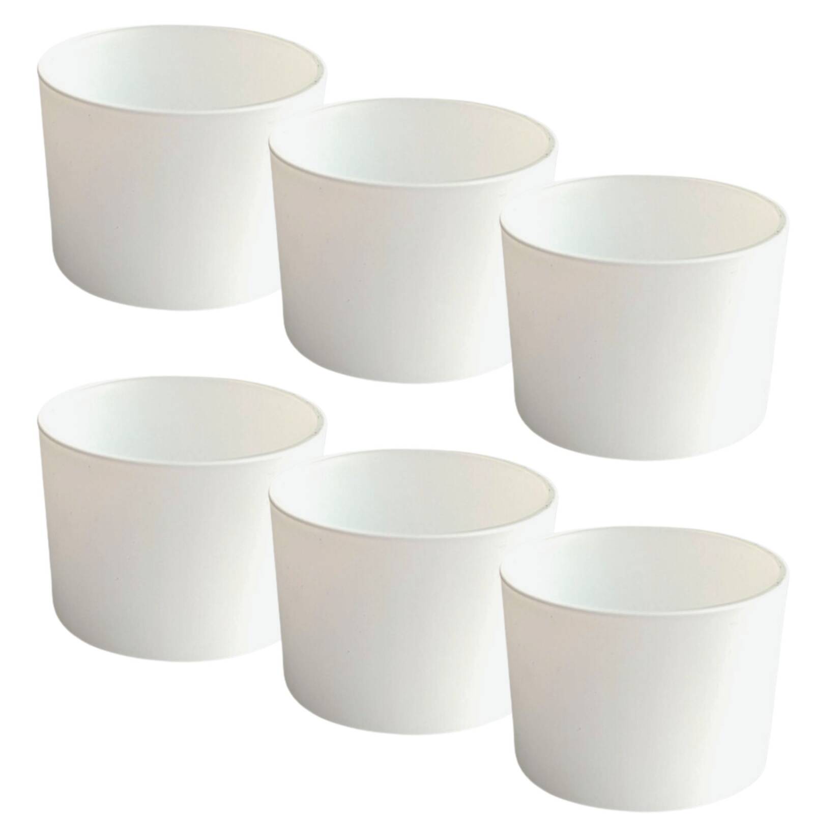 Bílá skleněná nádoba na zalévané svíčky 150 ml 24 ks