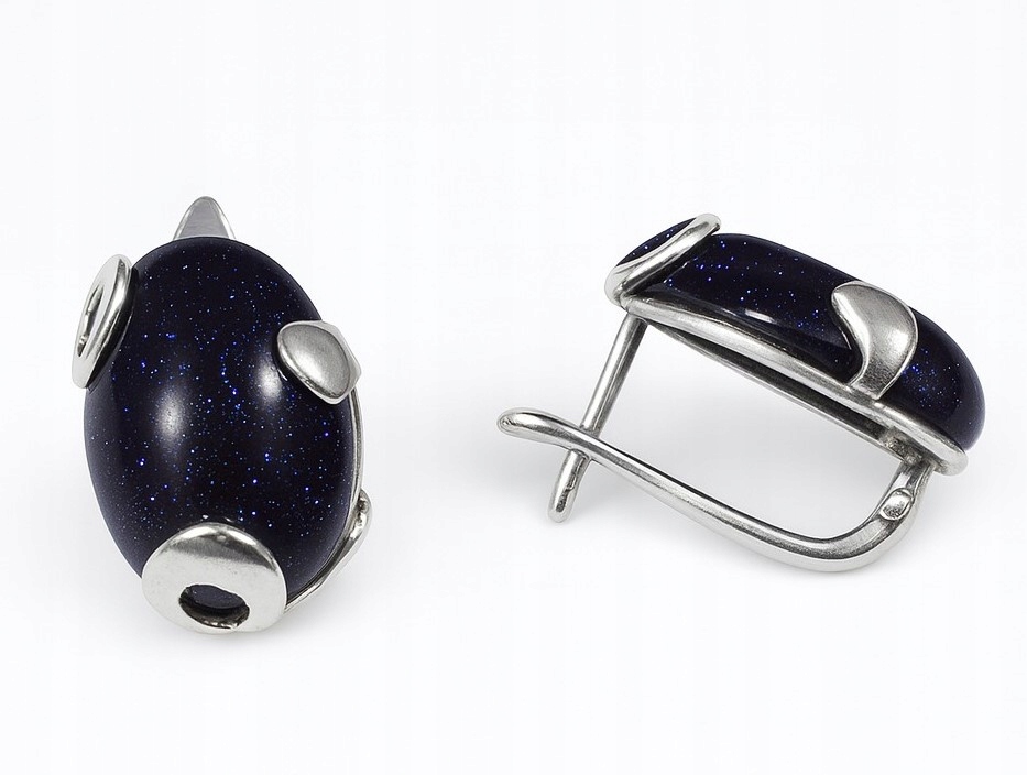 Velkolepé Stříbrné Náušnice Stříbro Night 925 Stříbro K447