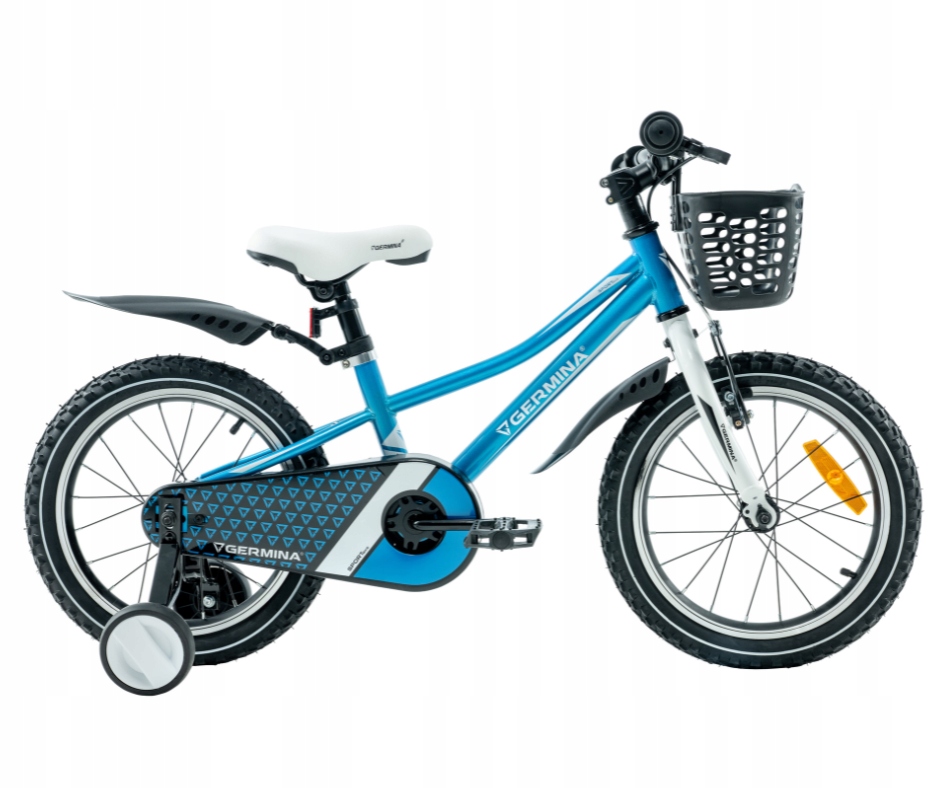 Rowerek dziecięcy rower dla chłopca dziewczynki 16 kółka boczne koszyk