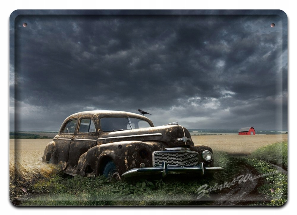 Auto Garaż Metalowy Szyld Obrazek Retro #02767