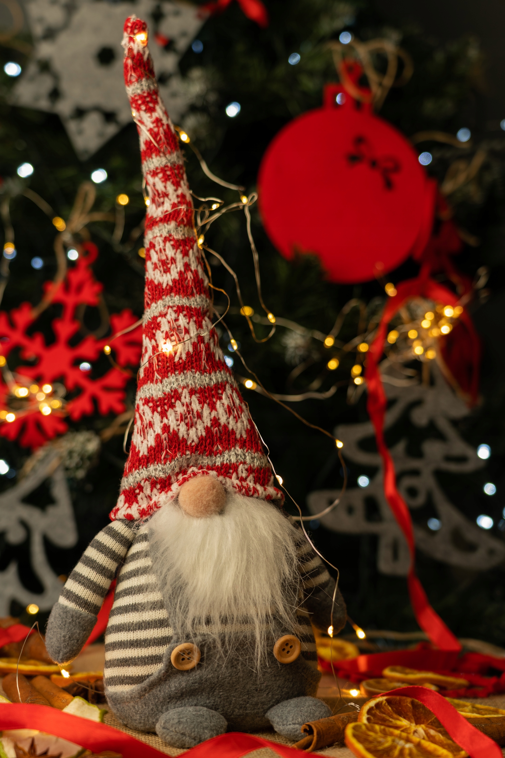 ŚWIĄTECZNE SKRZATY POD CHOINKĘ KRASNALE GNOMY 2szt KOMPLET OZDOBA ŚWIĘTA Kod producenta PAK2054