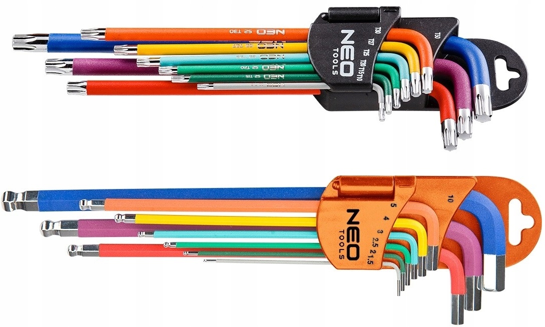 NEO Klucze imbus kulka HEX TORX dlugie zestaw Producent code 09 518 09 512