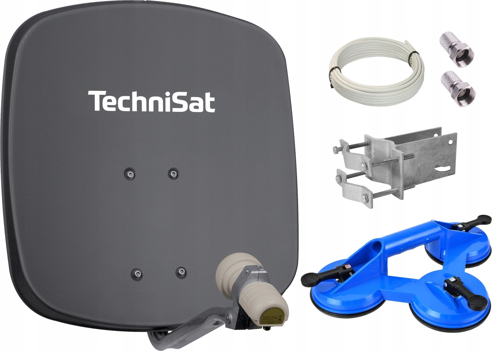 Zestaw Antena Technisat DigiDish 45 Przysawka Camping TiR Kempingowa 45cm