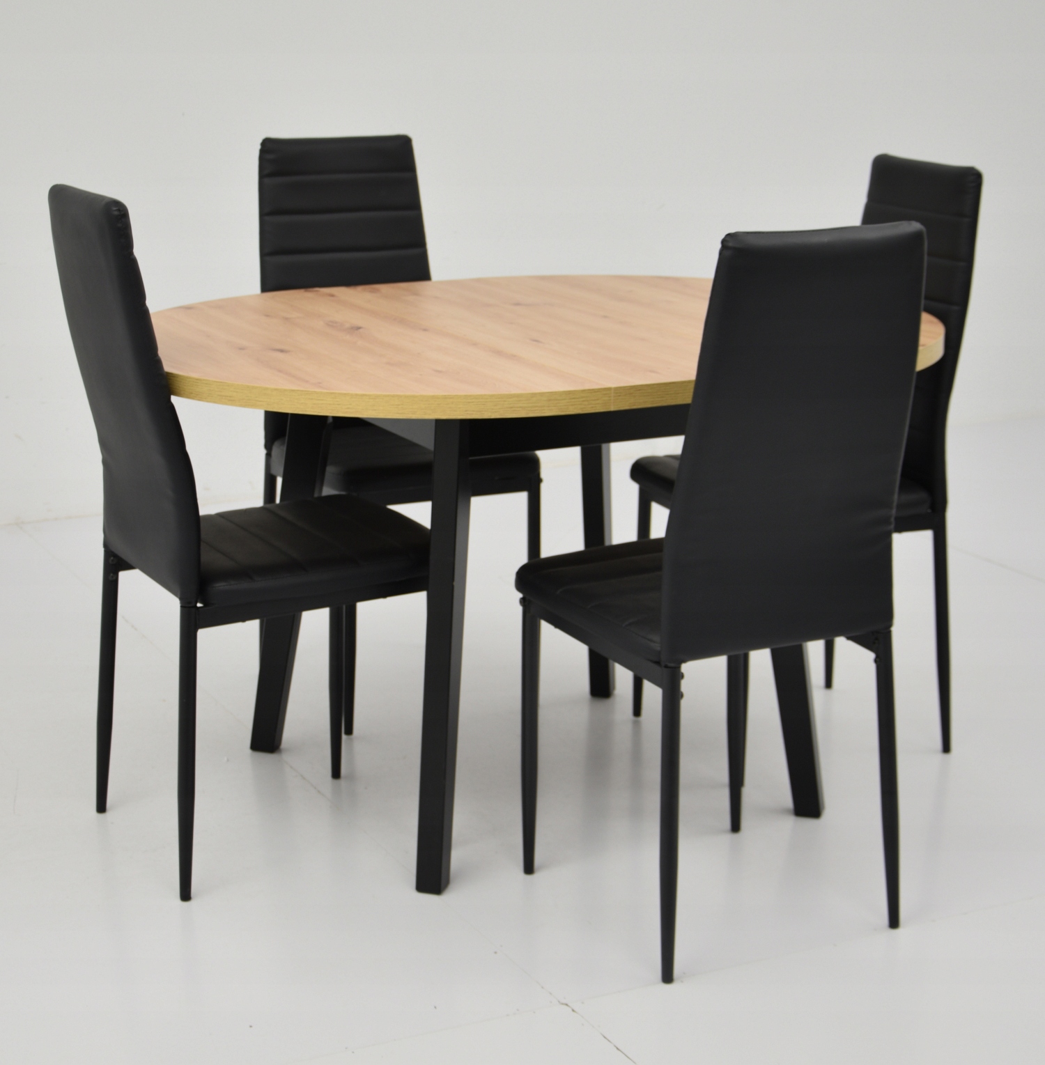 Zestaw 4 krzesła i stół rozkładany 100/130 ARTISAN Materiał drewno