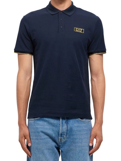 EA7 Emporio Armani pánská polokošile modré Regular Fit, Velikost M