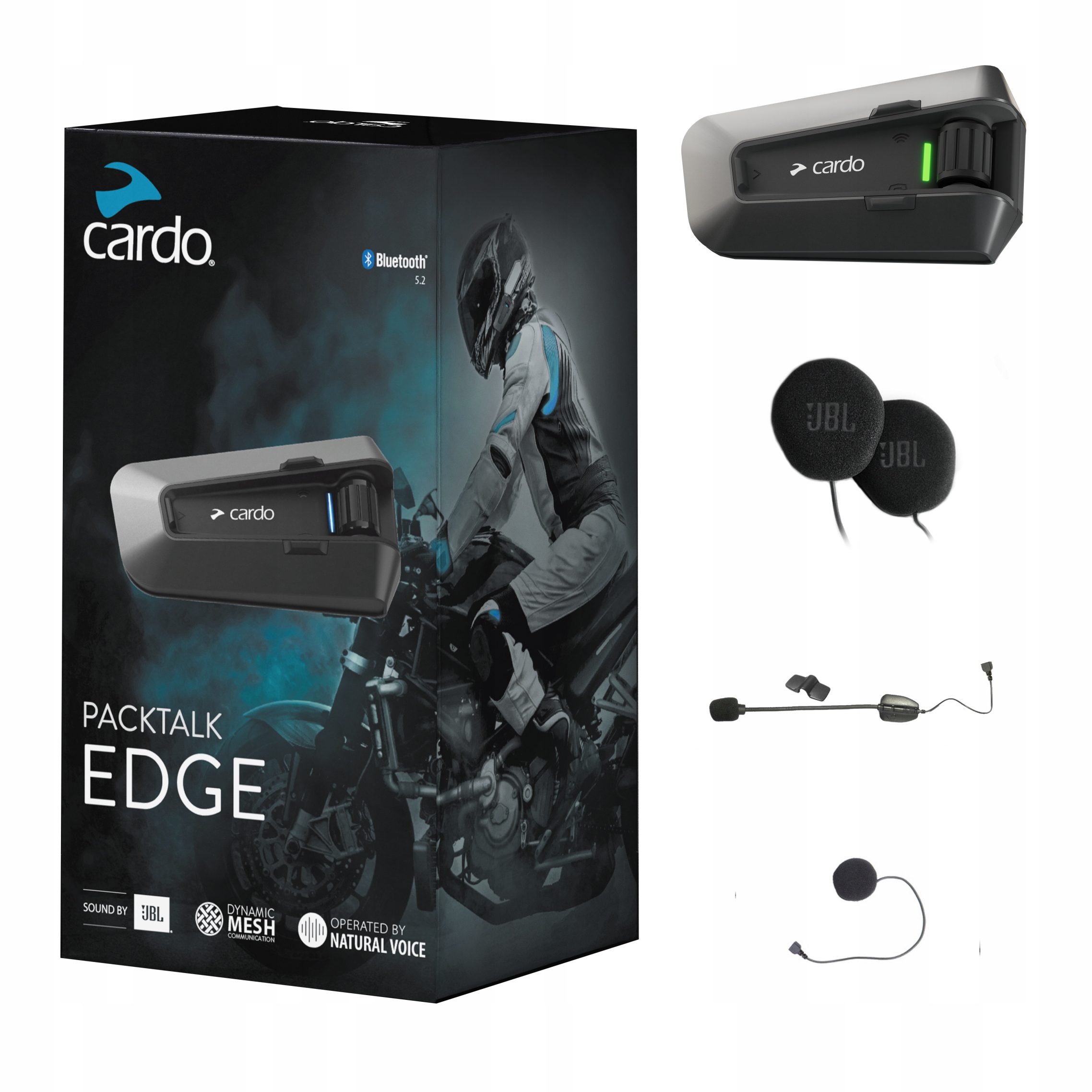 

Interkom Cardo Packtalk Edge Single 1 Zestaw Jbl