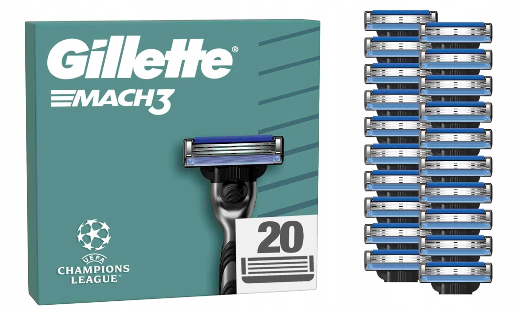 Gillette Mach3 ostrza do golenia 20 oryginalnych ostrzy Czytaj Opis