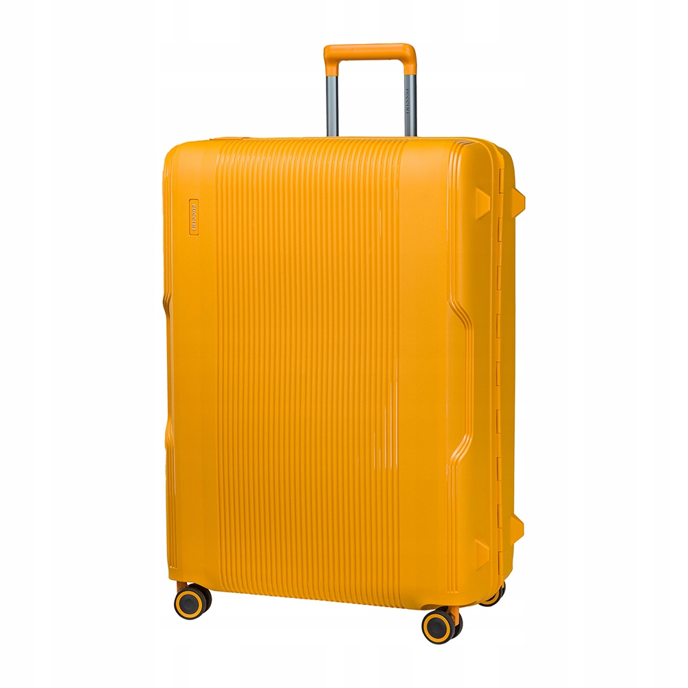 Walizka Duża Podróżna Na Klamry Twarda Na Kółkach Puccini Żółta PP022A 6