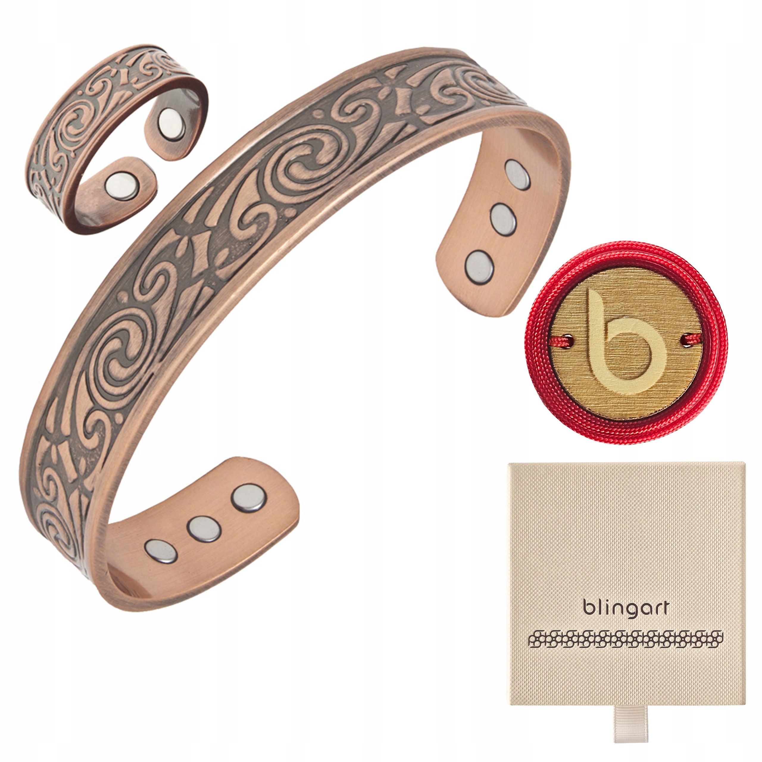 Sada šperků Měděný Náramek Snubní Prsten Blingart