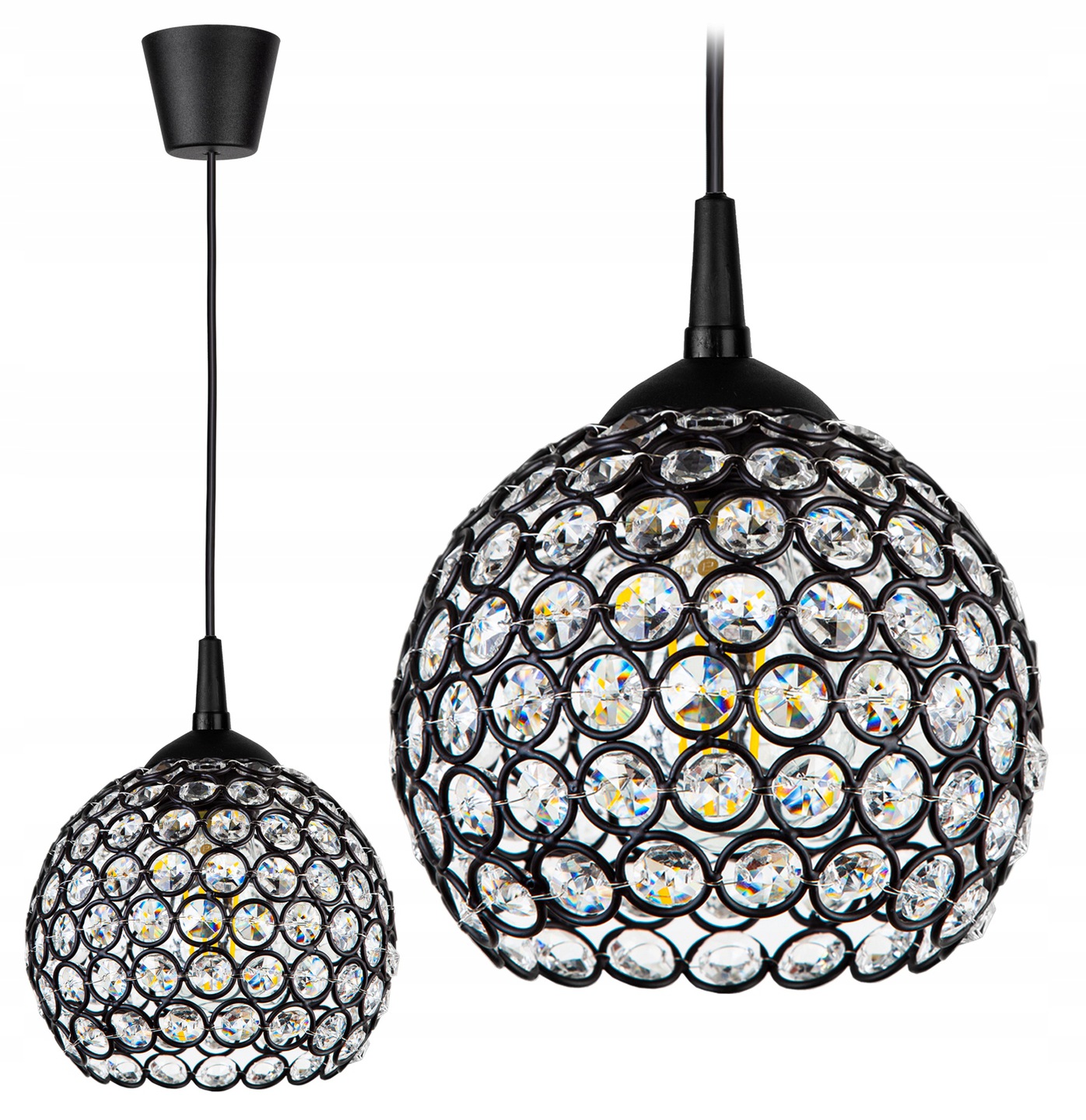 SZKLANA LAMPA WISZĄCA SUFITOWA ŻYRANDOL KULA LED