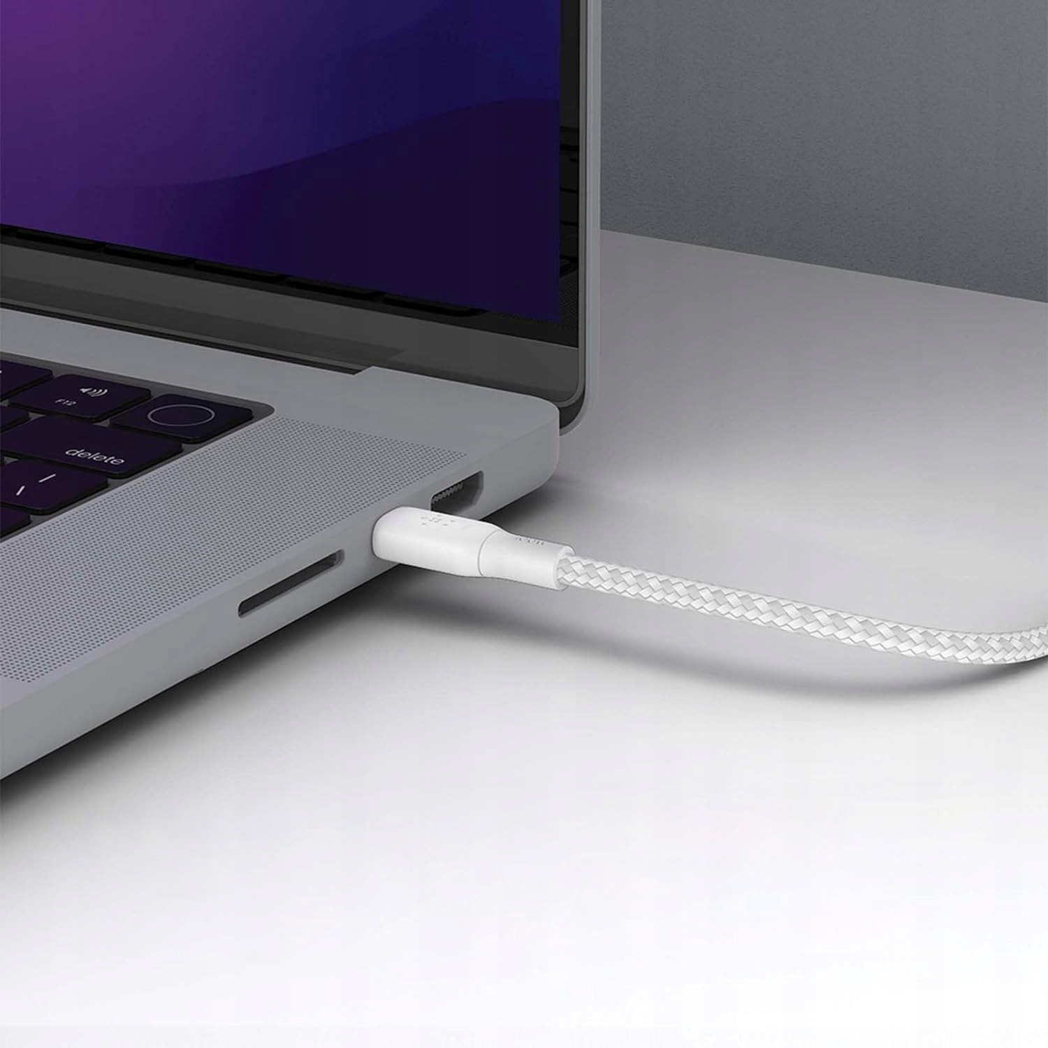 Kabel Belkin Boost USB-C do USB-C PD, mocny oplot, USB 2.0 / 5A /100 W / 3m Długość kabla 3 m