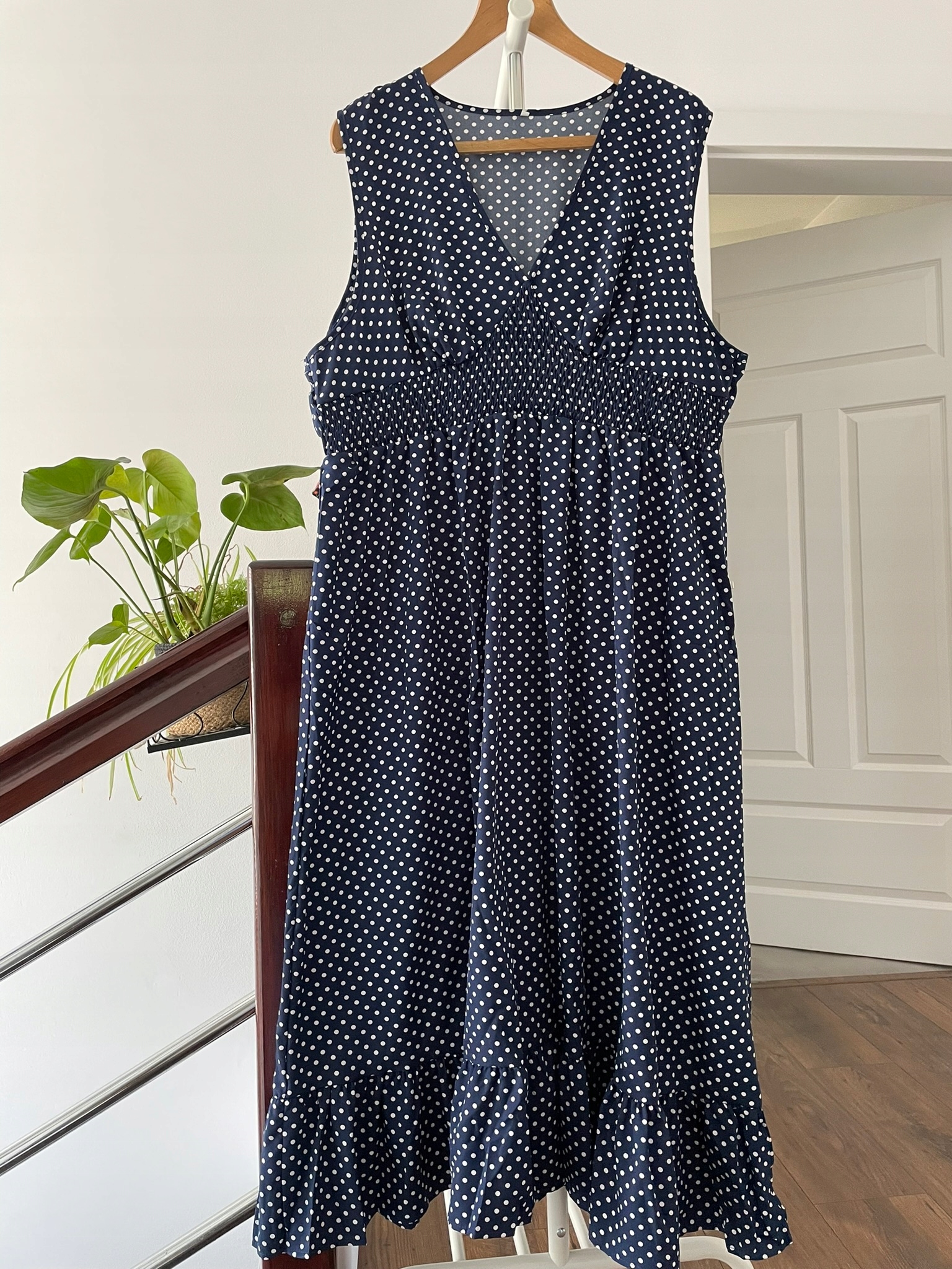 šaty Maxi Plus Size vel 48/50 hrášek