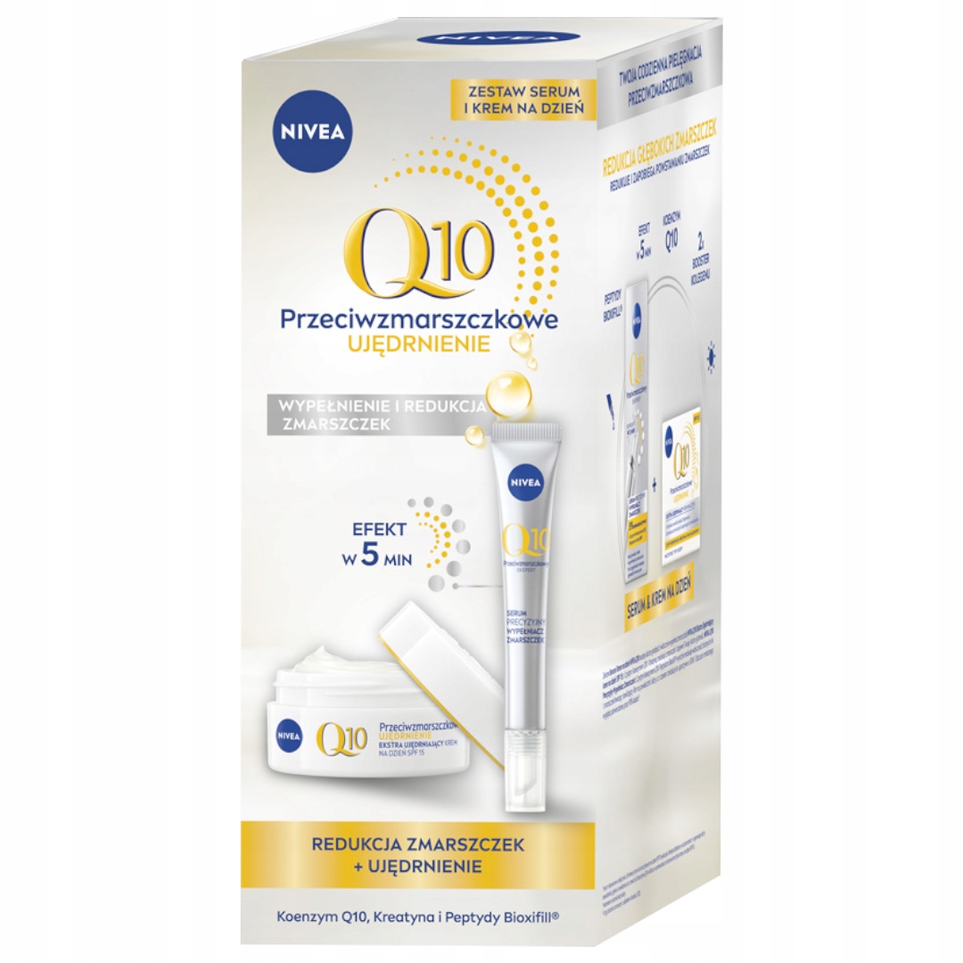 Nivea Q10 Sada vyplňujících sér za 5 minut krém proti vráskám SPF15