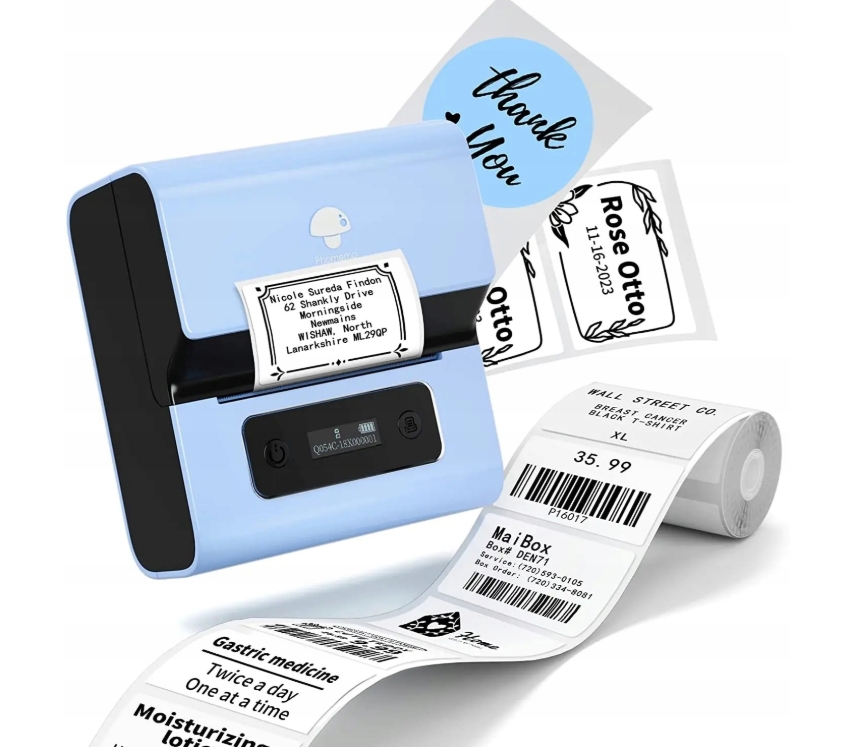 Phomemo M221 mini drukarka termiczna samoprzylepnych etykiet naklejek kodów