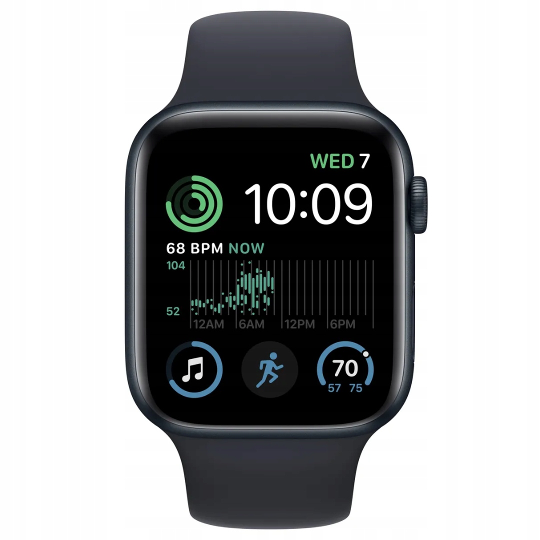 Apple Watch Se 2 44mm Gps 32GB Půlnoční Oled Retina Sportovní řemínek