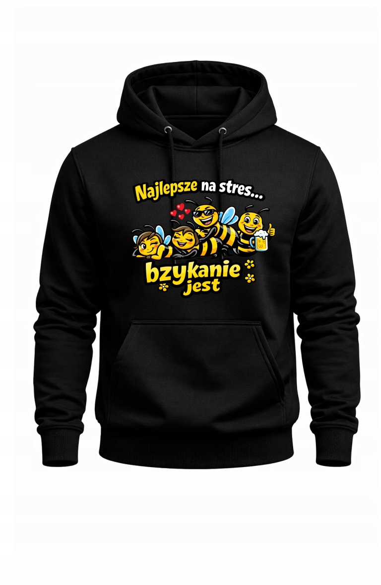 Bluza męska z kapturem S157 Naj Na Stres Bzykanie Jest różne