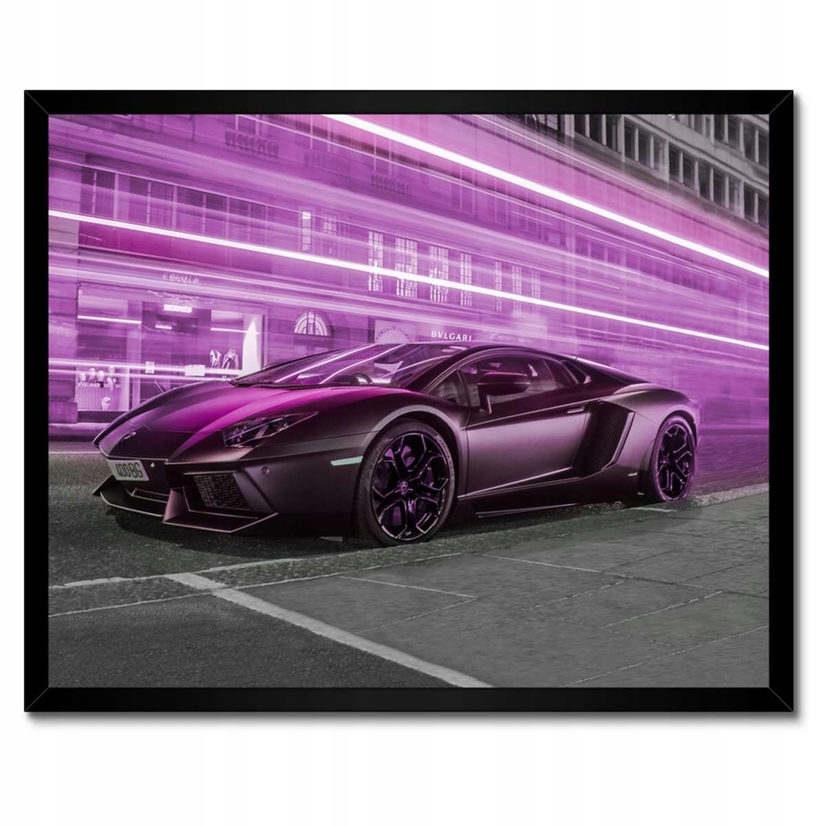 Plakáty v rámu 50x40 Fialové sportovní auto