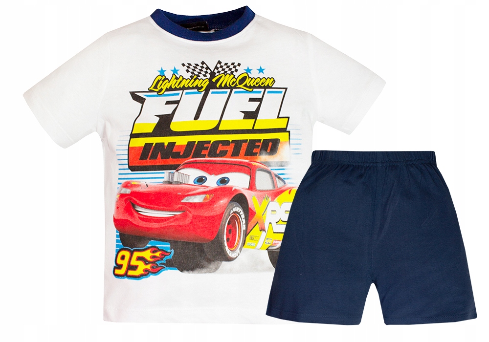 

Cars Disney Piżama Dla Chłopca Spodenki Tshirt 128