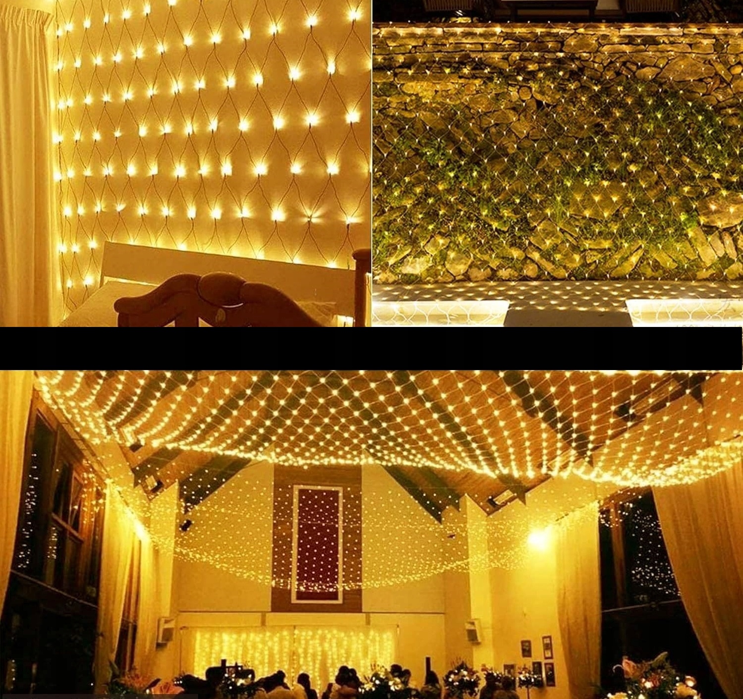 YOWIN Siatka Świetlna Girlanda Dekoracyjna Oświetlenie Lampki 3x2m 200 LED — miniatura 11