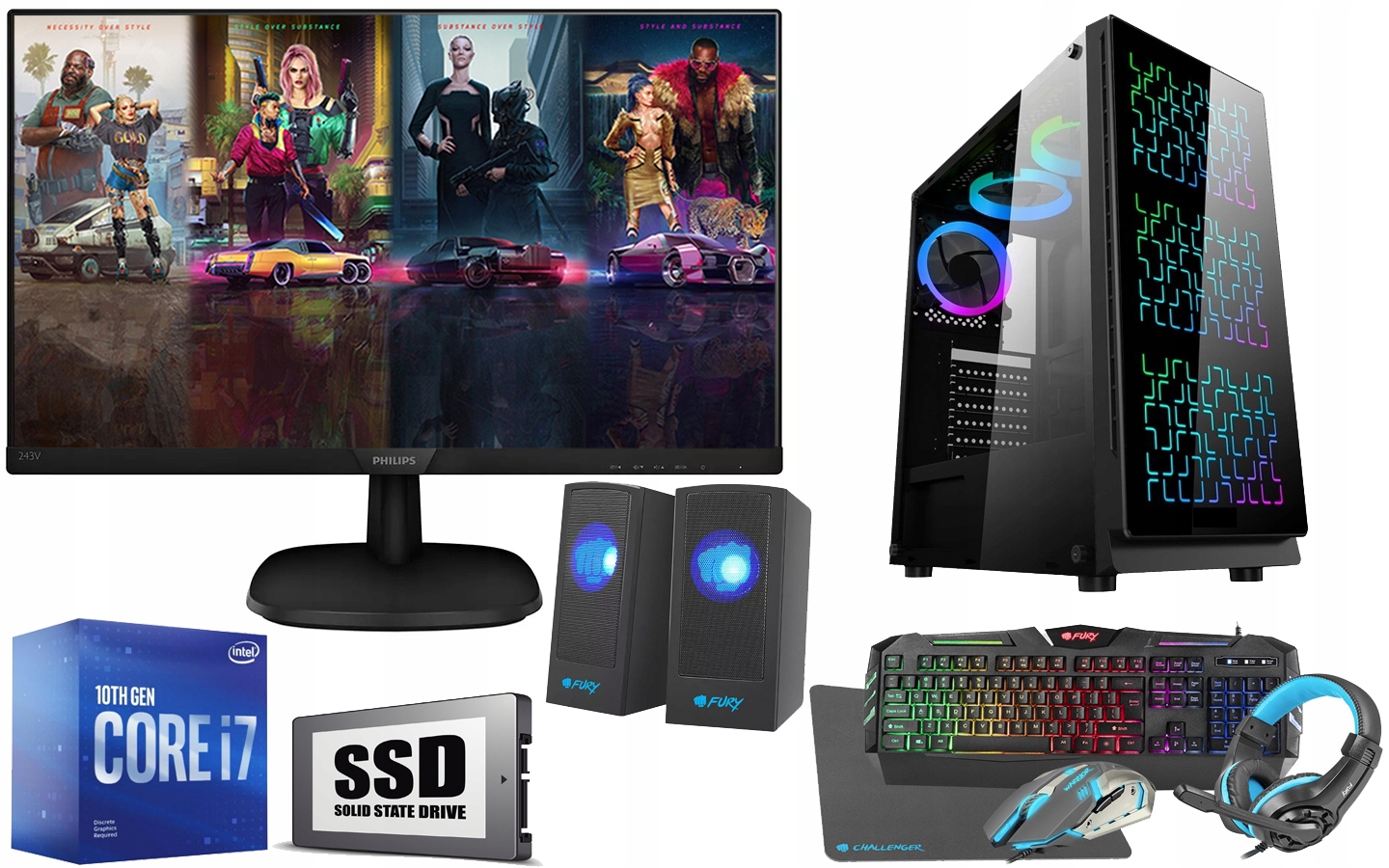 

Zestaw Gamingowy i7-10700F 16GB 480GB Ssd RTX2060