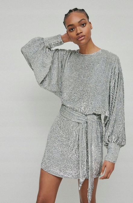 Flitrová Zdobená Koktejlová Šaty Pro Plnoštíhlou Ženu 44 XXL