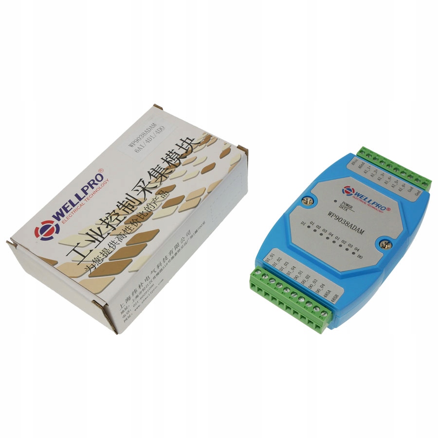 

WP9038ADAM 6AI/4DI/4DO 0-20mA/4-20mA / RS485