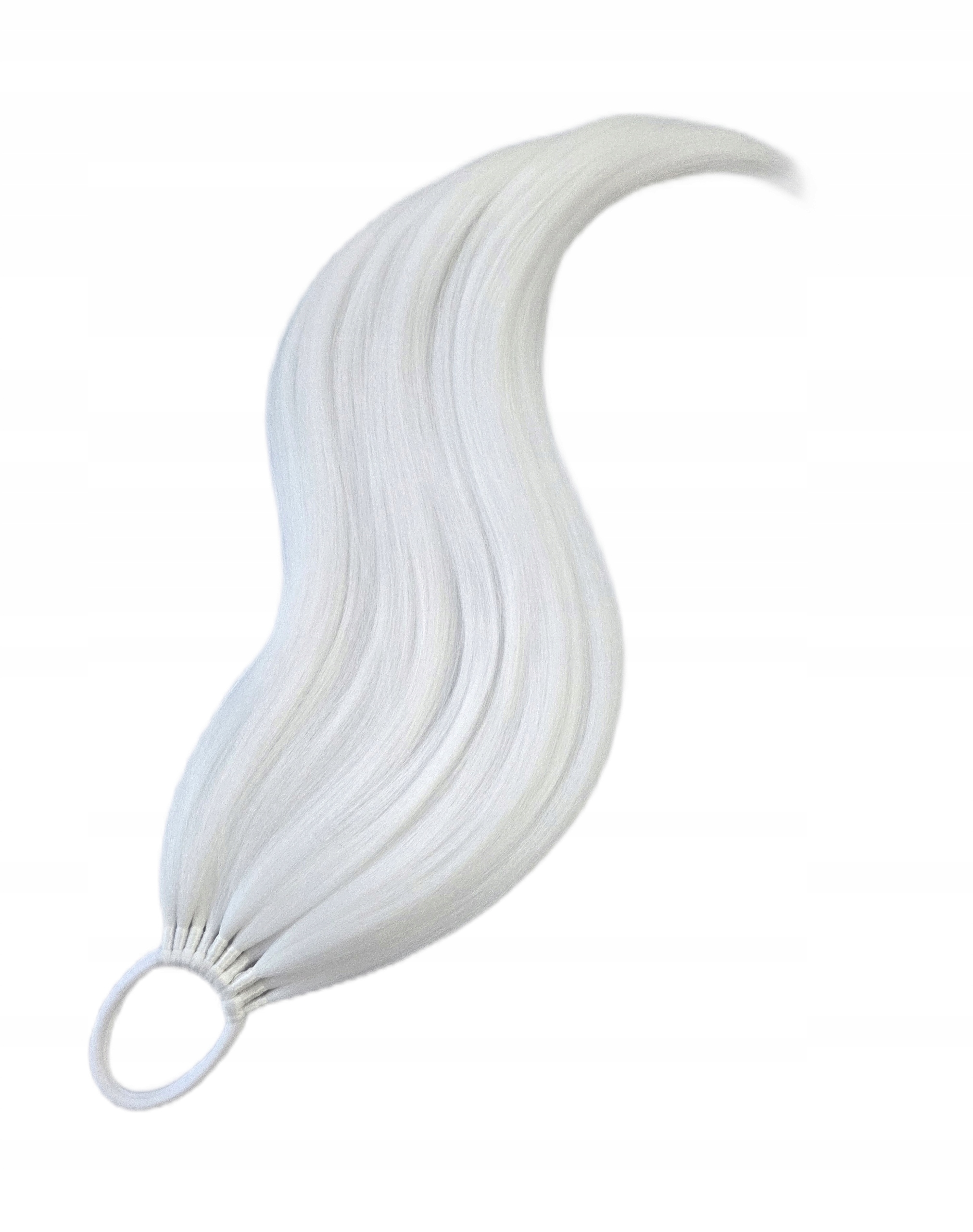 Připínací poník na gumičce, Příčesek, bílá, Vzdušná Sněhová Vločka, 40 cm