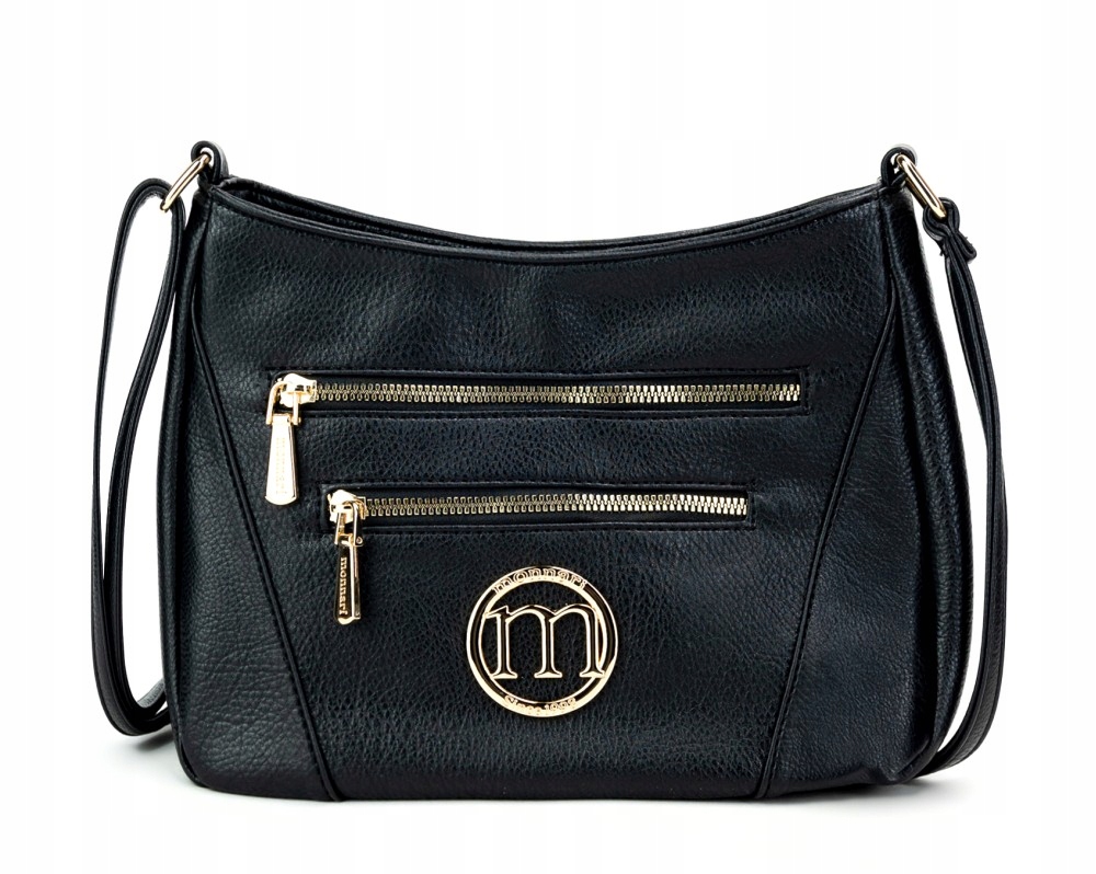 Torebka listonoszka Monnari BAG0360-020 czarna z kieszonkami