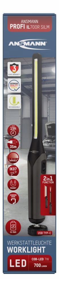 Dielenská lampa Ansmann IL700R700lm aku