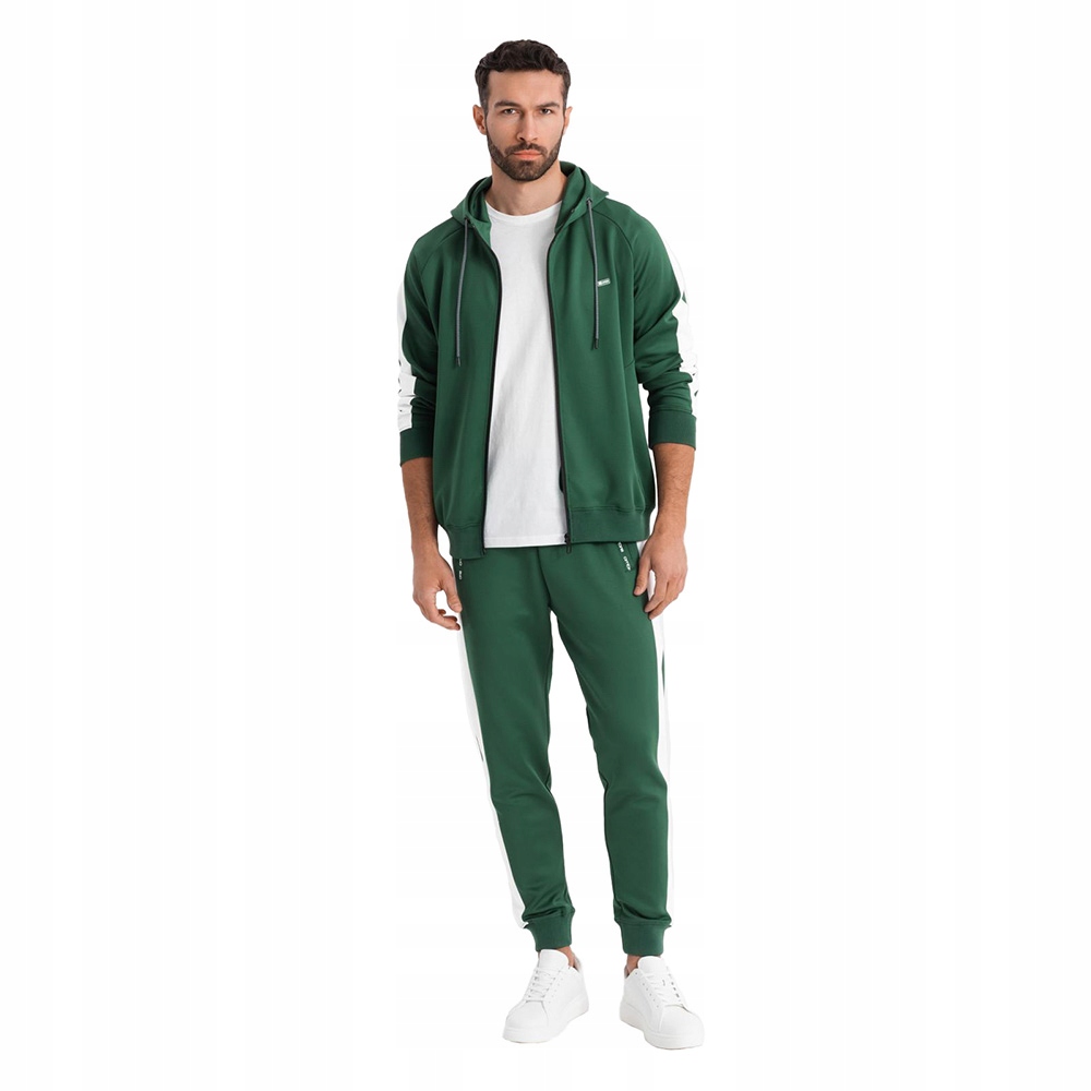 Tepláková souprava oldschool mikina s kapucí jogger zelená V7 Z118 XL