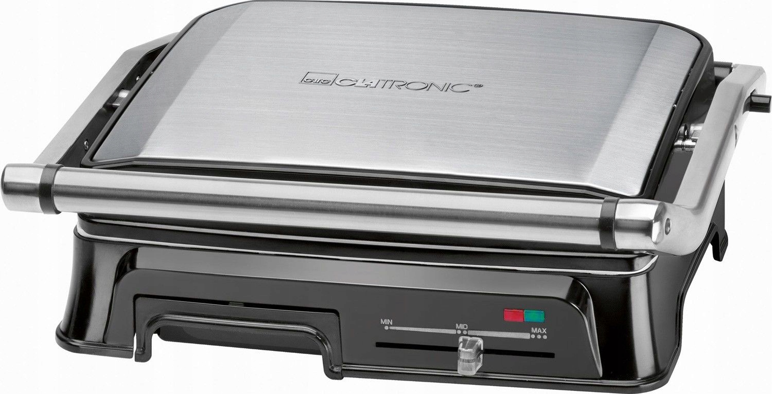 NIEMIECKI BEZTŁUSZCZOWY GRILL ELEKTRYCZNY BEZ TŁUSZCZU FIT CLATRONIC Moc 2000 W
