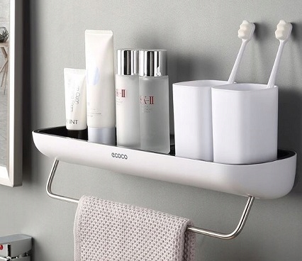 2x PÓŁKA ŁAZIENKOWA WISZĄCA POD PRYSZNIC ECOCO Materiał wykonania tworzywo sztuczne