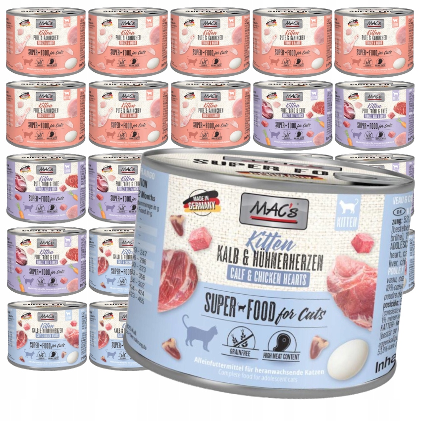 Levně MAC's Kitten Vlhké Krmivo pro koťata Mix Chutí 24x200g