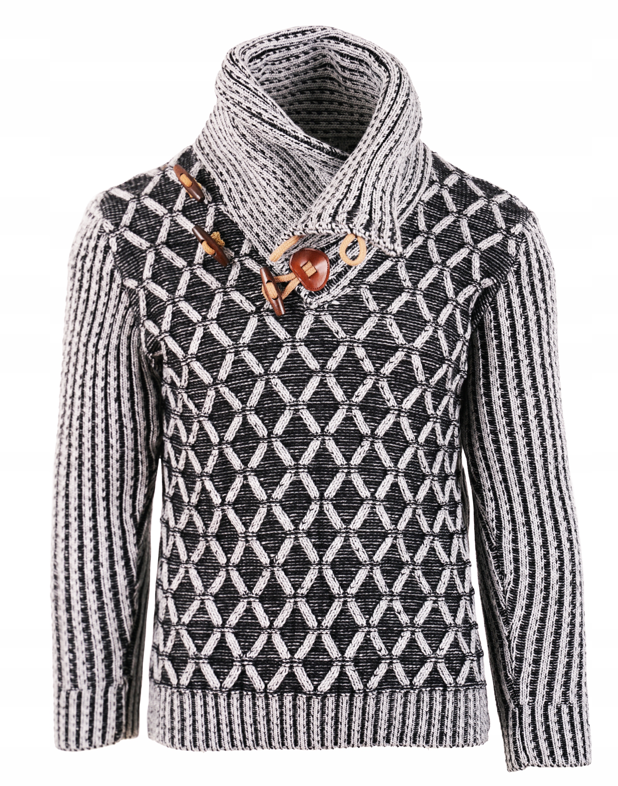 SWETER WEŁNIANY ZIMOWY MĘSKI GRUBY CIEPŁY GOLF 3XL